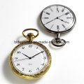 Quality Mens Silver Pocket Watch with Chain